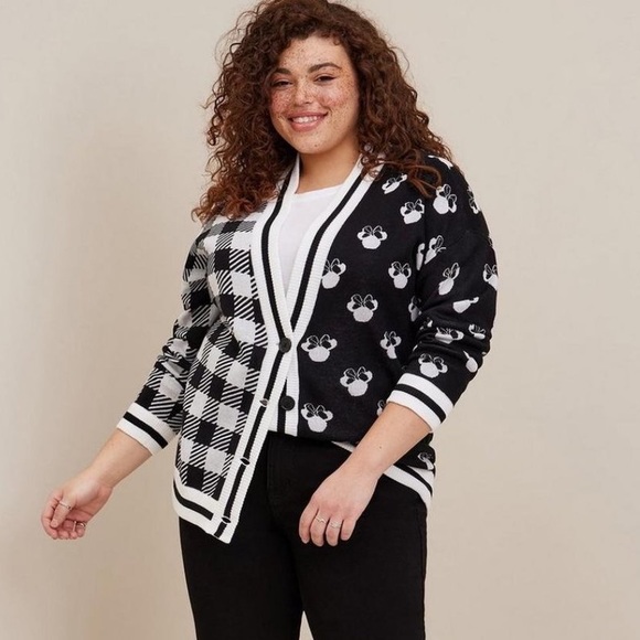 TORRID x DISNEY Minnie Mouse Cardigan Sweater - Picture 1 of 5